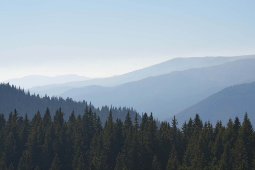 layers of hills in romania