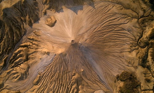 muddy volcano from romania looking like mars