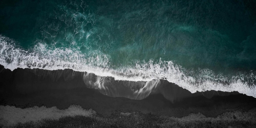 drone view of a cretan beach