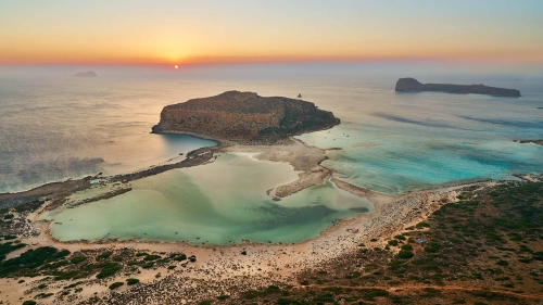 Sunset view of Balos beach